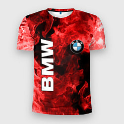 Футболка спортивная мужская BMW FIRE, цвет: 3D-принт