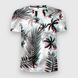 Мужская спорт-футболка ПАЛЬМЫ TROPICAL GLITCH