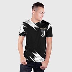 Футболка спортивная мужская JUVENTUS, цвет: 3D-принт — фото 2