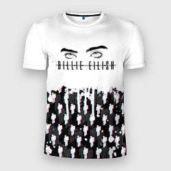 Футболка спортивная мужская BILLIE EILISH GLITCH, цвет: 3D-принт