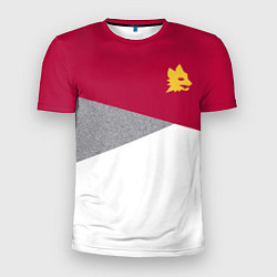 Мужская спорт-футболка AS Roma Red Design 2122