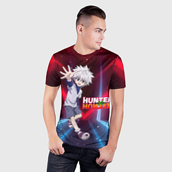 Футболка спортивная мужская Киллуа Hunter x Hunter, цвет: 3D-принт — фото 2