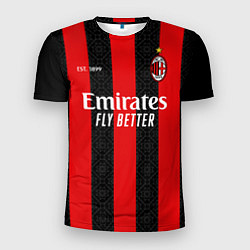 Футболка спортивная мужская AC MILAN 2021 - ДОМАШНЯЯ, цвет: 3D-принт