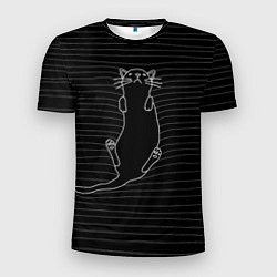 Футболка спортивная мужская Кот, цвет: 3D-принт