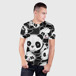 Футболка спортивная мужская Смешные панды, цвет: 3D-принт — фото 2