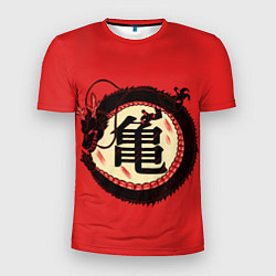 Мужская спорт-футболка Иероглифы Китайский Дракон