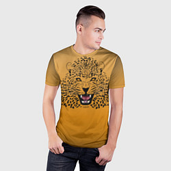 Футболка спортивная мужская Леопард, цвет: 3D-принт — фото 2