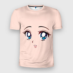 Футболка спортивная мужская Surprised anime face, цвет: 3D-принт