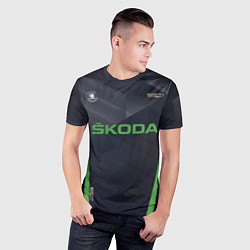 Футболка спортивная мужская Skoda VRS Z, цвет: 3D-принт — фото 2