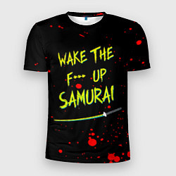 Футболка спортивная мужская WAKE THE F*** UP SAMURAI, цвет: 3D-принт