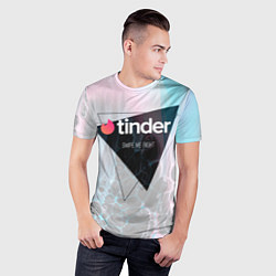 Футболка спортивная мужская Тиндер Tinder Swipe Right, цвет: 3D-принт — фото 2