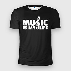 Футболка спортивная мужская Music is My Life, цвет: 3D-принт