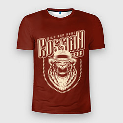 Футболка спортивная мужская Русский медведь в шляпе, цвет: 3D-принт