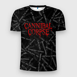 Футболка спортивная мужская Cannibal Corpse Songs Z, цвет: 3D-принт