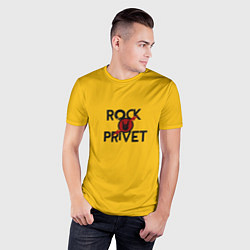 Футболка спортивная мужская Rock privet, цвет: 3D-принт — фото 2