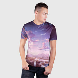 Футболка спортивная мужская Долина, цвет: 3D-принт — фото 2