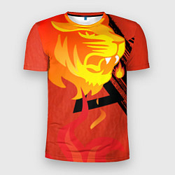 Футболка спортивная мужская Огненный лев, цвет: 3D-принт
