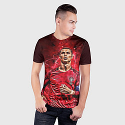Футболка спортивная мужская Cristiano Ronaldo Portugal, цвет: 3D-принт — фото 2