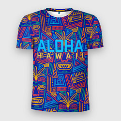Футболка спортивная мужская ALOHA HAWAII АЛОХА ГАВАЙИ, цвет: 3D-принт