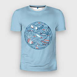 Футболка спортивная мужская Sea Circle, цвет: 3D-принт