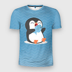 Футболка спортивная мужская Пингвин, цвет: 3D-принт