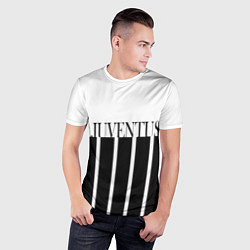 Футболка спортивная мужская Juventus Tee Black and White 202122, цвет: 3D-принт — фото 2