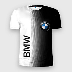Футболка спортивная мужская Black and White BMW, цвет: 3D-принт