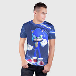 Футболка спортивная мужская SONIC СОНИК СИНИЙ ЁЖ Z, цвет: 3D-принт — фото 2