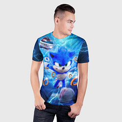 Футболка спортивная мужская SONIC СИНИЙ ЁЖ Z, цвет: 3D-принт — фото 2