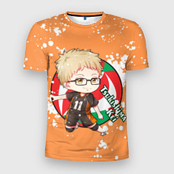 Футболка спортивная мужская Tsukishima Kei Haikyu Волейбол Z, цвет: 3D-принт