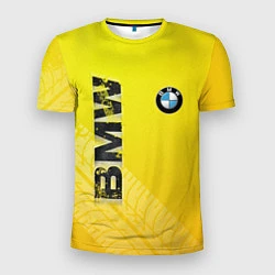 Мужская спорт-футболка BMW СЛЕДЫ ШИН БМВ