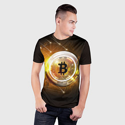 Футболка спортивная мужская КРИПТОВАЛЮТА БИТКОИН, цвет: 3D-принт — фото 2