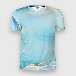 Мужская спорт-футболка Голубая Акварель