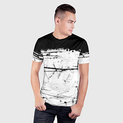 Футболка спортивная мужская ИСПАЧКАННЫЙ КРАСКОЙ, цвет: 3D-принт — фото 2