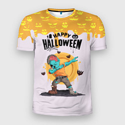Футболка спортивная мужская Dab zombie halloween, цвет: 3D-принт