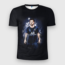 Футболка спортивная мужская Lionel Messi Paris Saint-Germain, цвет: 3D-принт