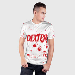 Футболка спортивная мужская Dexter logo Декстер брызги крови, цвет: 3D-принт — фото 2