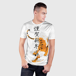 Футболка спортивная мужская Китайский тигр, цвет: 3D-принт — фото 2