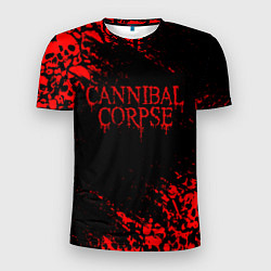 Мужская спорт-футболка CANNIBAL CORPSE КРАСНЫЕ ЧЕРЕПА