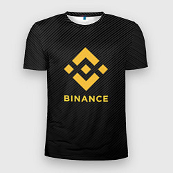 Футболка спортивная мужская БИНАНС ЛОГО CARBON BINANCE LOGO, цвет: 3D-принт