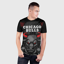 Футболка спортивная мужская CHICAGO BULLS ЯРОСТНЫЙ БЫК, цвет: 3D-принт — фото 2