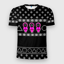 Футболка спортивная мужская Новогодний свитер Ojingeo geim, цвет: 3D-принт