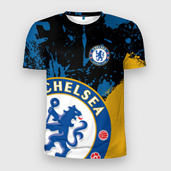 Футболка спортивная мужская ЧЕЛСИ CHELSEA GOLDEN LOGO, цвет: 3D-принт