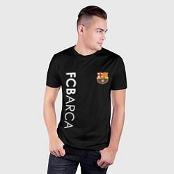 Футболка спортивная мужская FC BARCA BLACK STYLE, цвет: 3D-принт — фото 2