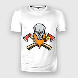 Футболка спортивная мужская Бородатый Череп Дровосека, цвет: 3D-принт