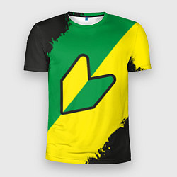 Футболка спортивная мужская JDM GREEN YELLOW LOGO, цвет: 3D-принт