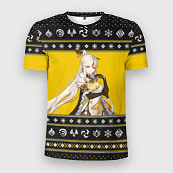 Футболка спортивная мужская НИН ГУАН NIN GUAN НОВОГОДНИЙ, цвет: 3D-принт