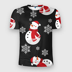 Футболка спортивная мужская Снеговик!, цвет: 3D-принт