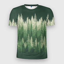 Мужская спорт-футболка Елки-палки, хвойный лес