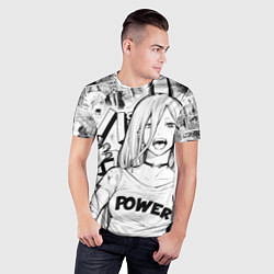 Футболка спортивная мужская Power - Chainsaw-Man, цвет: 3D-принт — фото 2